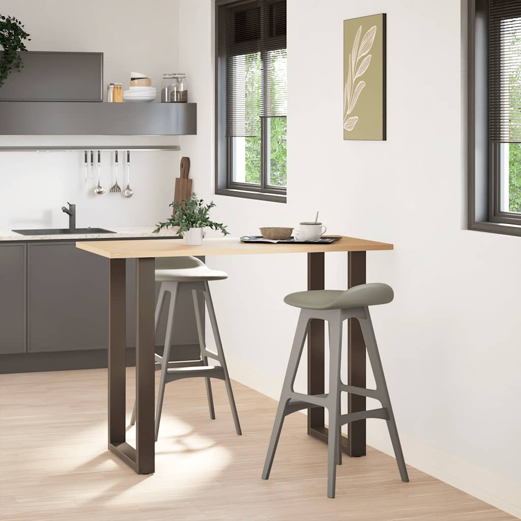 Salontafelpoten U-Vormig Staal Naturel 2 60 x (100-101) cm
