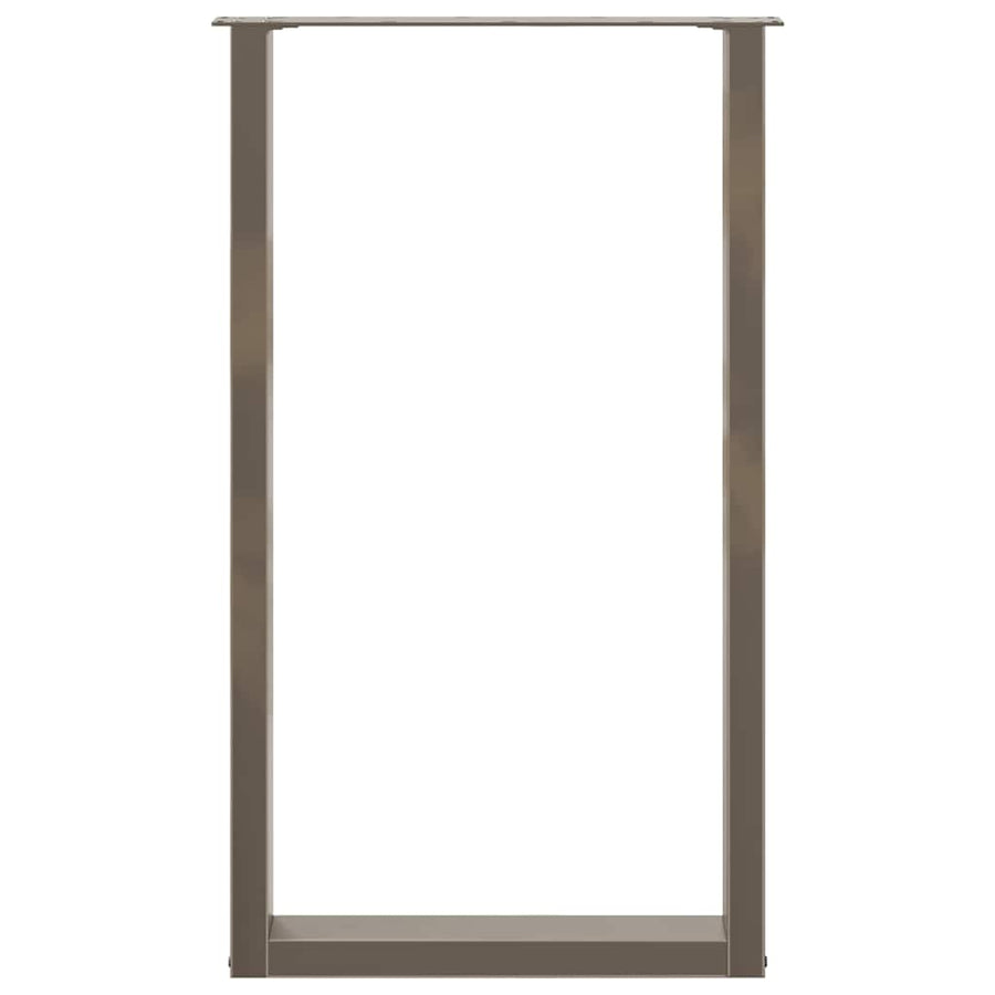 Salontafelpoten U-Vormig Staal Naturel 2 60 x (100-101) cm