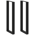 Bar table legs 2 pcs U-shaped 40x(110-111) cm steel black