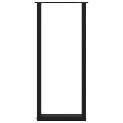 Salontafelpoten 2 st U-vormig 40x(110-111) cm staal zwart