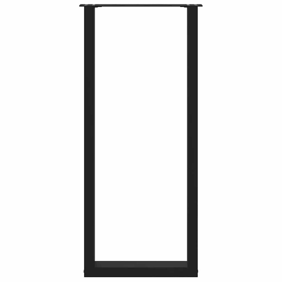 Salontafelpoten 2 st U-vormig 40x(110-111) cm staal zwart