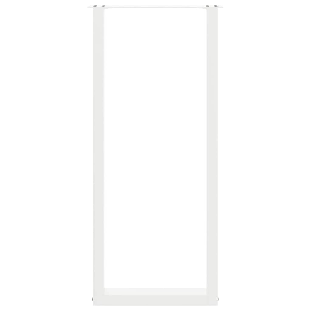 Salontafelpoten 2 st U-vormig 40x(110-111) cm staal wit