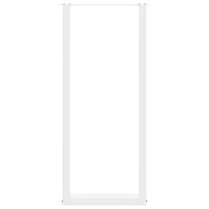 Salontafelpoten 2 st U-vormig 40x(110-111) cm staal wit