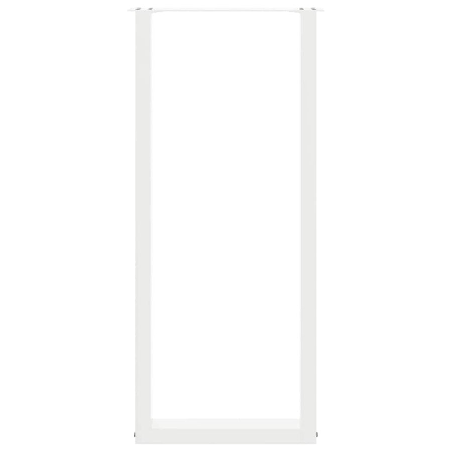 Salontafelpoten 2 st U-vormig 40x(110-111) cm staal wit