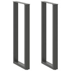 Bartafelpoten 2 st U-vorm 40x110 cm staal antraciet