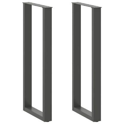 Bartafelpoten 2 st U-vormig 40x(110-111) cm staal antraciet