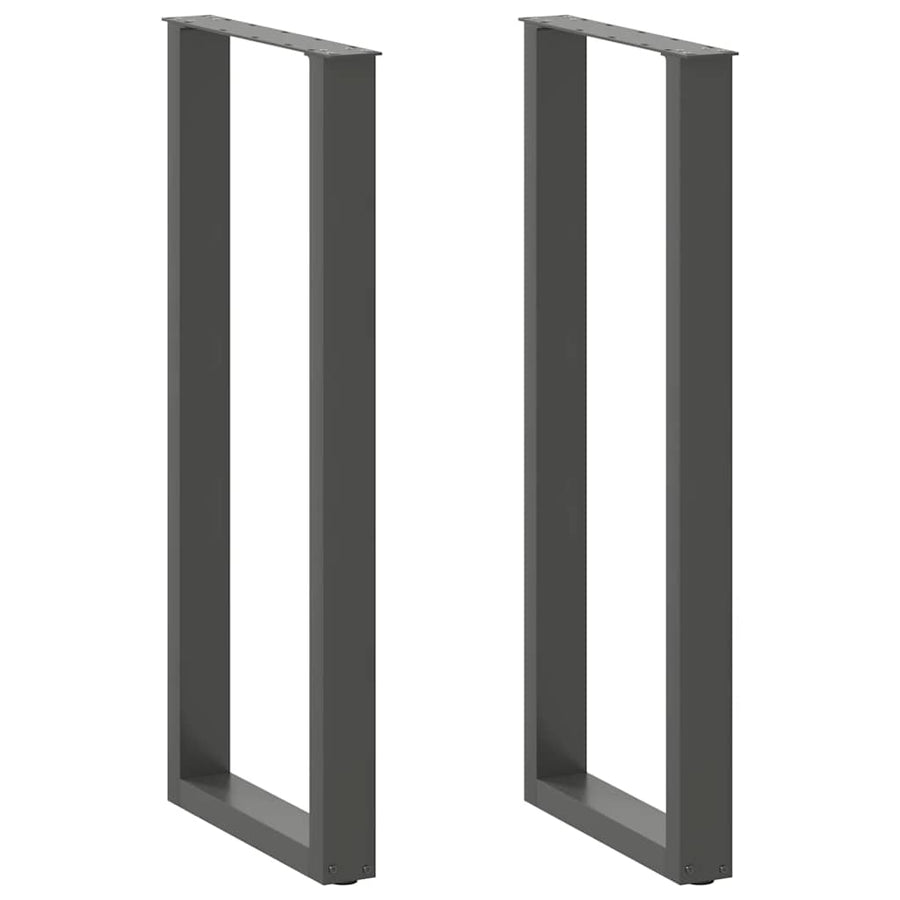 Bartafelpoten 2 st U-vormig 40x(110-111) cm staal antraciet