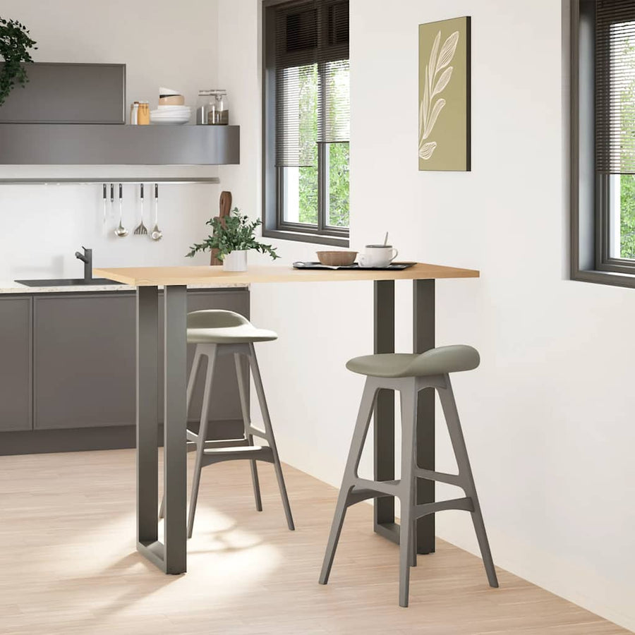 Bartafelpoten 2 st U-vormig 40x(110-111) cm staal antraciet