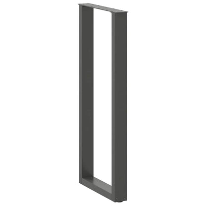 Bartafelpoten 2 st U-vormig 40x(110-111) cm staal antraciet