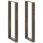 Bar table legs 2 pcs U-shaped 40x(110-111) cm steel natural