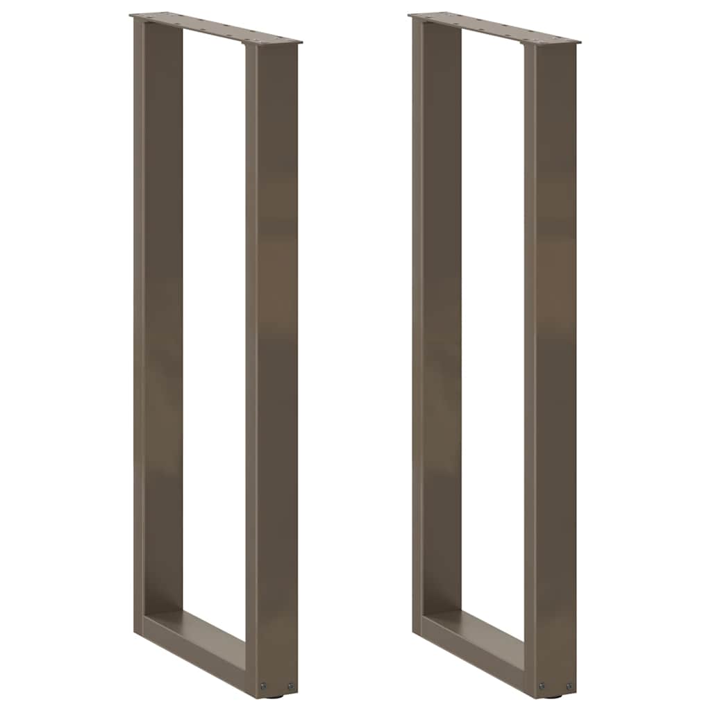 Salontafelpoten U-Vormig Staal Naturel 2 40 x (110-111) cm