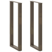 Bar table legs 2 pcs U-shaped 40x(110-111) cm steel natural