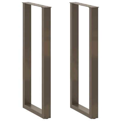 Salontafelpoten U-Vormig Staal Naturel 2 40 x (110-111) cm