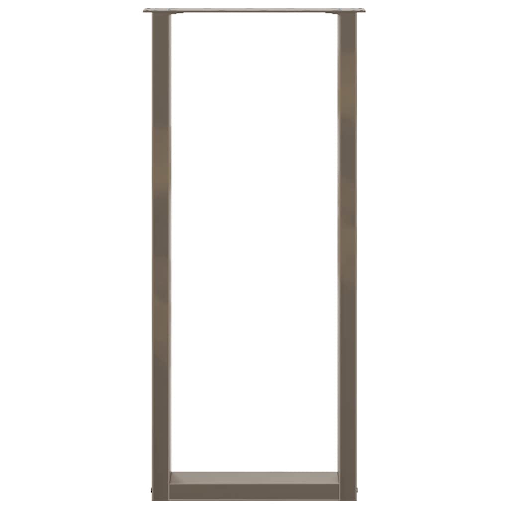 Salontafelpoten U-Vormig Staal Naturel 2 40 x (110-111) cm