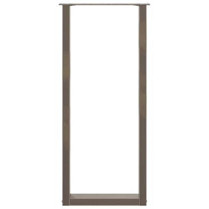 Salontafelpoten U-Vormig Staal Naturel 2 40 x (110-111) cm