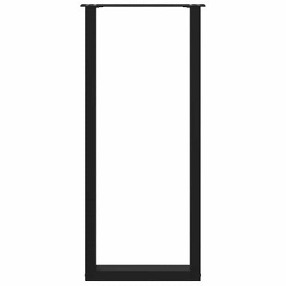 Salontafelpoten 2 st U-vormig 50x(110-111) cm staal zwart