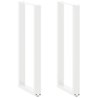Bar table legs 2 pcs U-shaped 50x(110-111) cm steel white