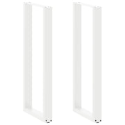 Bar table legs 2 pcs U-shaped 50x(110-111) cm steel white