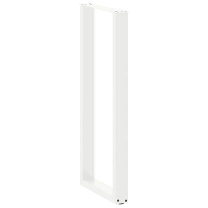 Salontafelpoten 2 st U-vormig 50x(110-111) cm staal wit