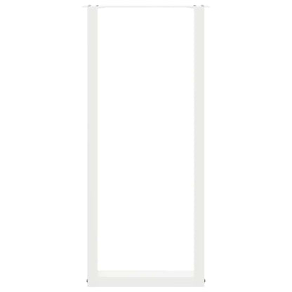 Salontafelpoten 2 st U-vormig 50x(110-111) cm staal wit