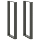 Bartafelpoten 2 st U-vormig 50x(110-111) cm staal antraciet