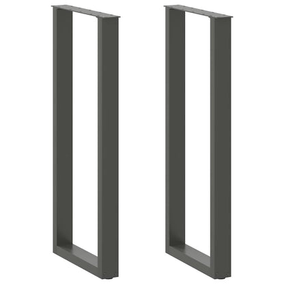 Bartafelpoten 2 st U-vormig 50x(110-111) cm staal antraciet