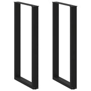 Tafelpoten 2 st U-vormig 60x110 cm staal zwart