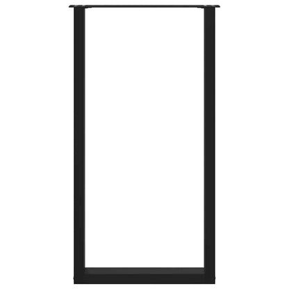 Salontafelpoten 2 st U-vormig 60x(110-111) cm staal zwart