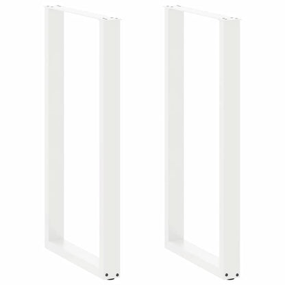 Salontafelpoten 2 st U-vormig 60x(110-111) cm staal wit