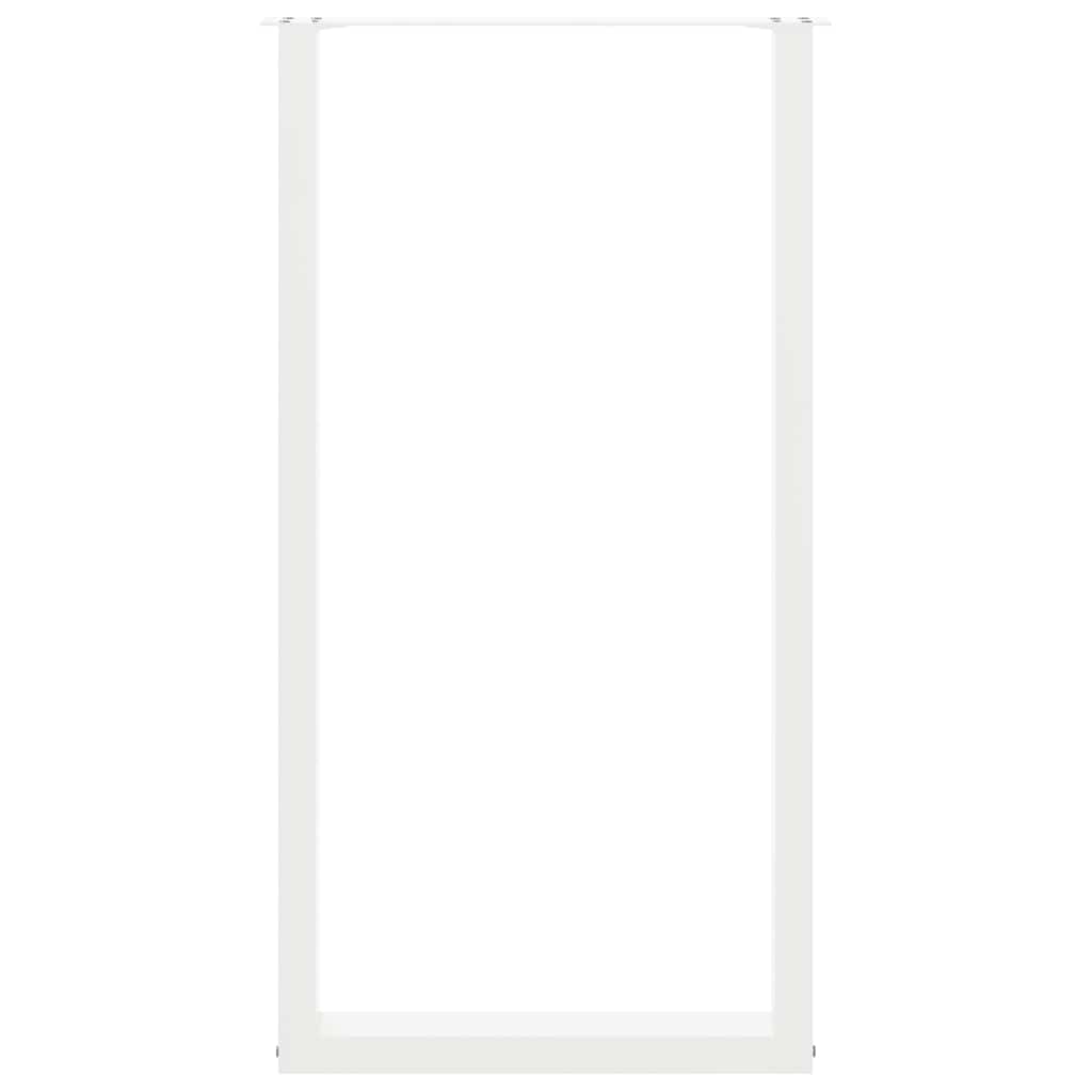 Salontafelpoten 2 st U-vormig 60x(110-111) cm staal wit