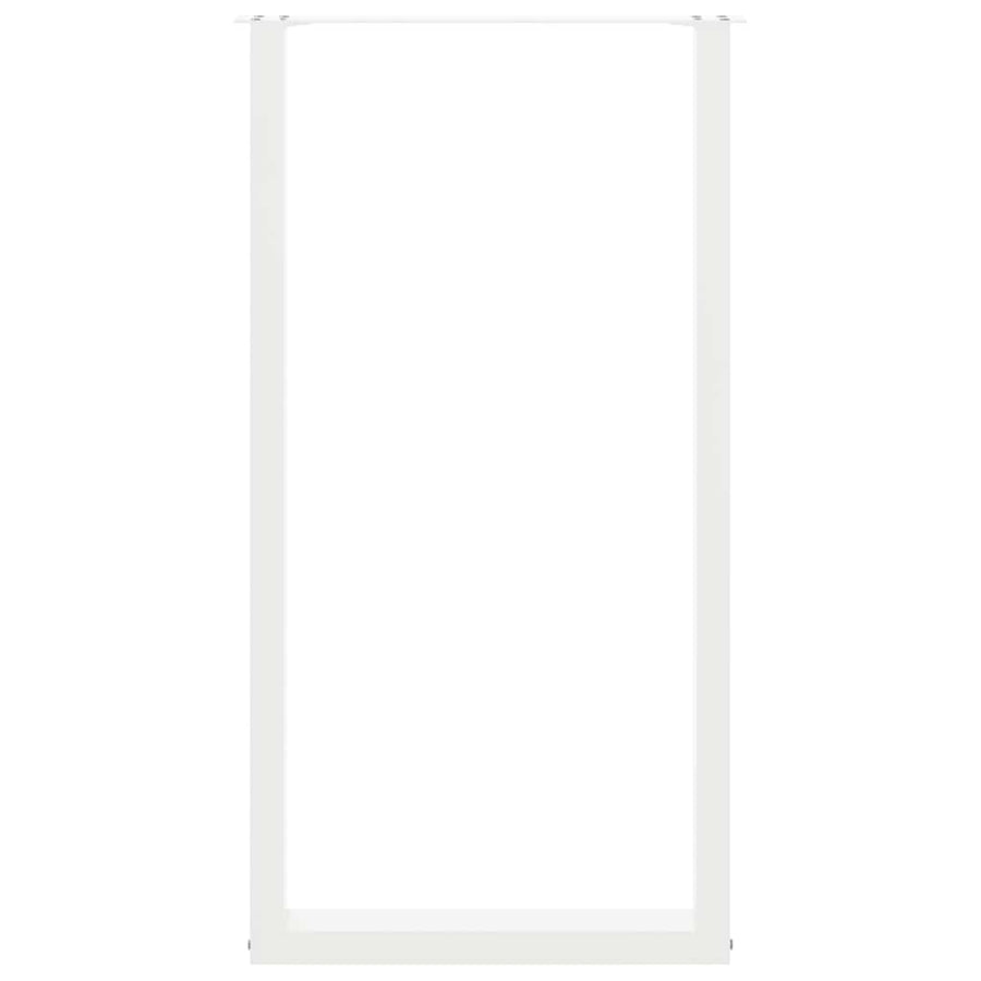 Salontafelpoten 2 st U-vormig 60x(110-111) cm staal wit