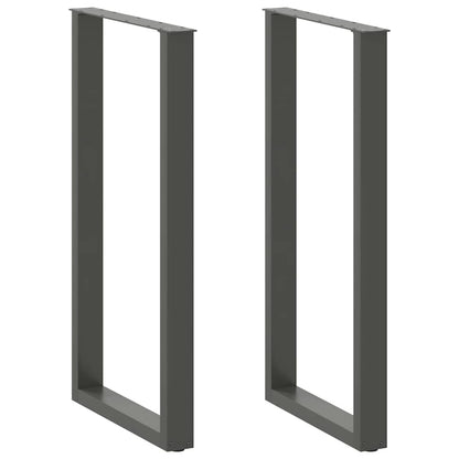 Salontafelpoten 2 st U-vormig 60x(110-111) cm staal antraciet