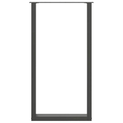Salontafelpoten 2 st U-vormig 60x(110-111) cm staal antraciet
