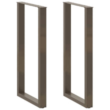 Salontafelpoten U-Vormig Staal Naturel 2 60 x (110-111) cm