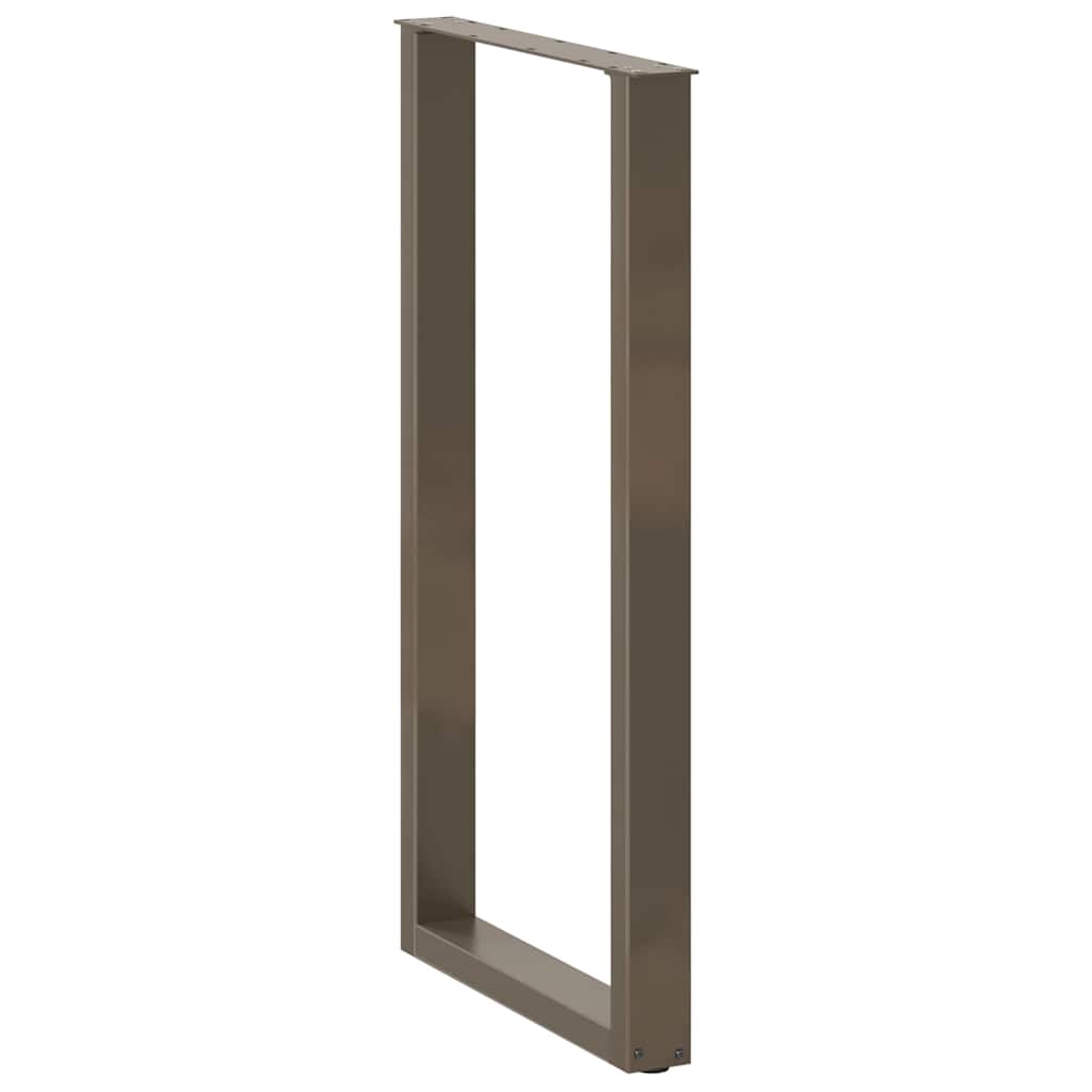 Salontafelpoten U-Vormig Staal Naturel 2 60 x (110-111) cm
