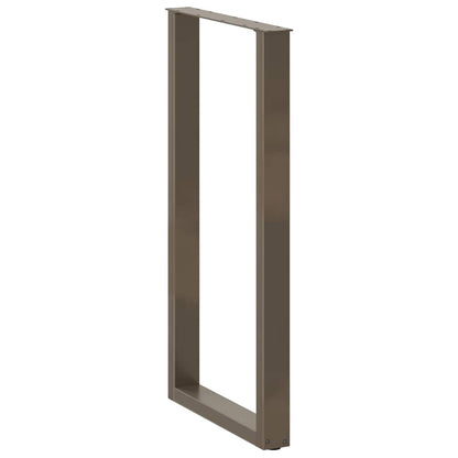 Salontafelpoten U-Vormig Staal Naturel 2 60 x (110-111) cm