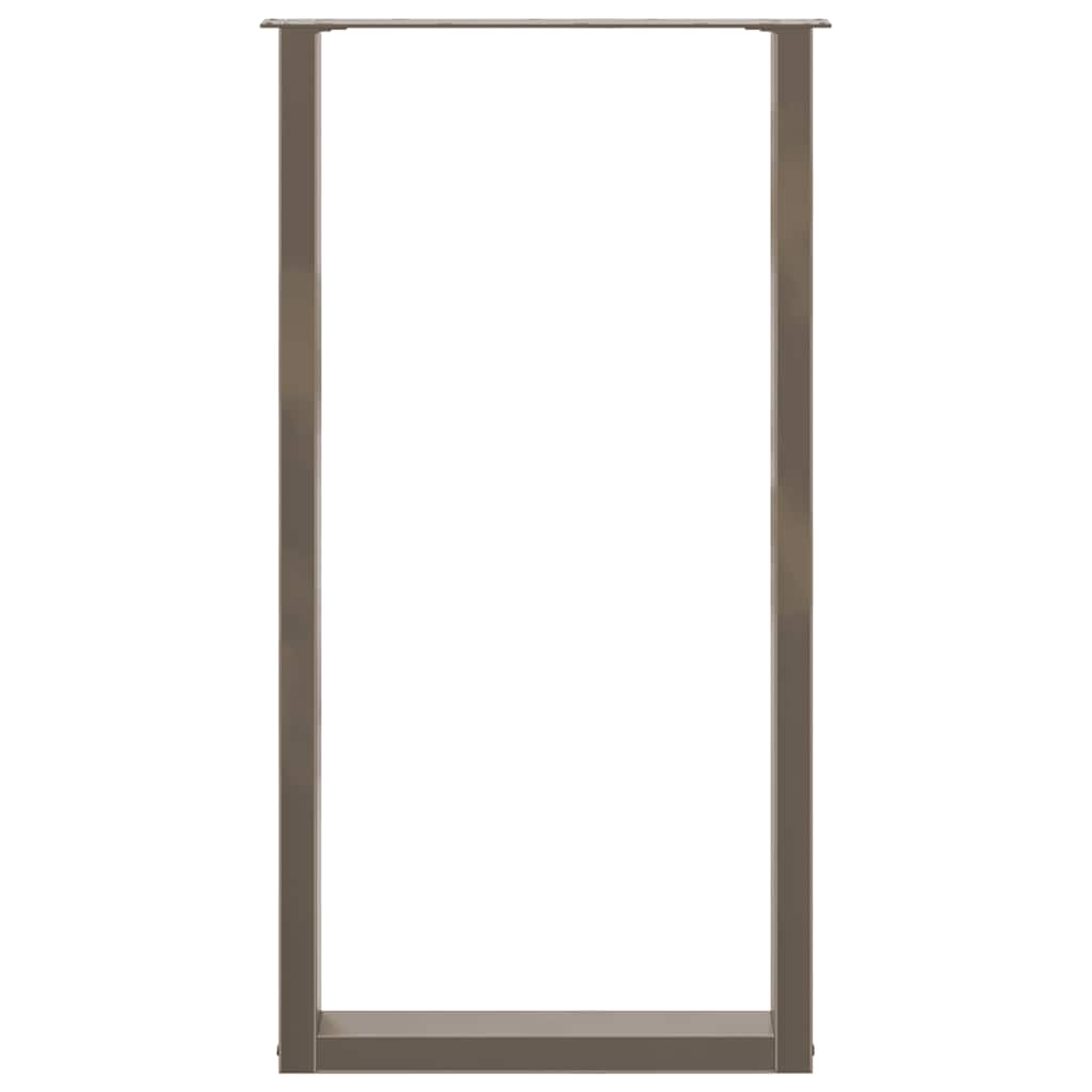 Salontafelpoten U-Vormig Staal Naturel 2 60 x (110-111) cm