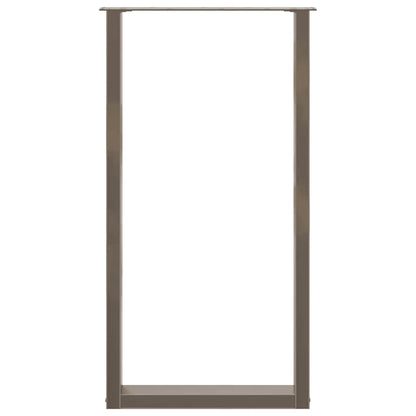 Salontafelpoten U-Vormig Staal Naturel 2 60 x (110-111) cm