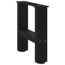 Salontafelpoten 2 st 30×30 cm staal zwart