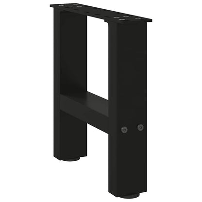Salontafelpoten 2 st 30×30 cm staal zwart