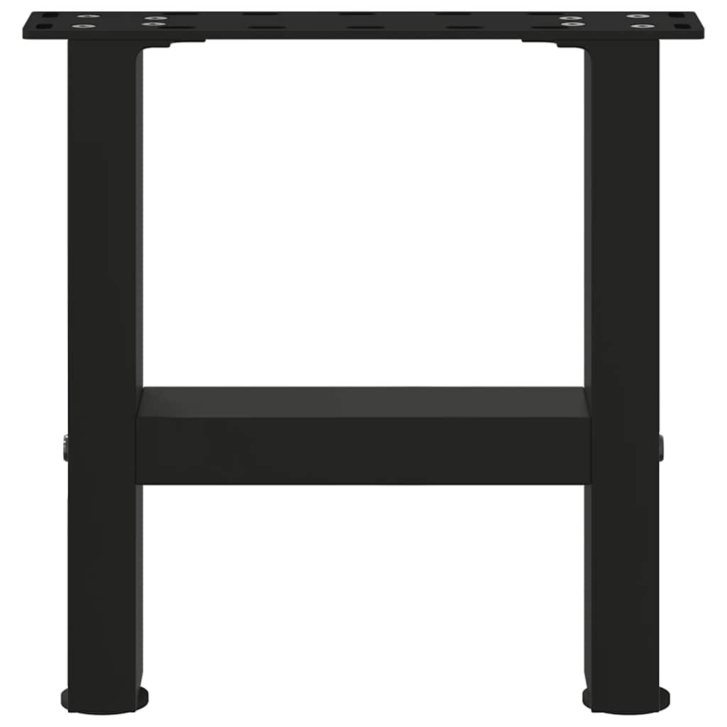 Salontafelpoten 2 st 30×30 cm staal zwart