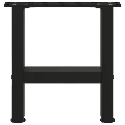 Salontafelpoten 2 st 30×30 cm staal zwart