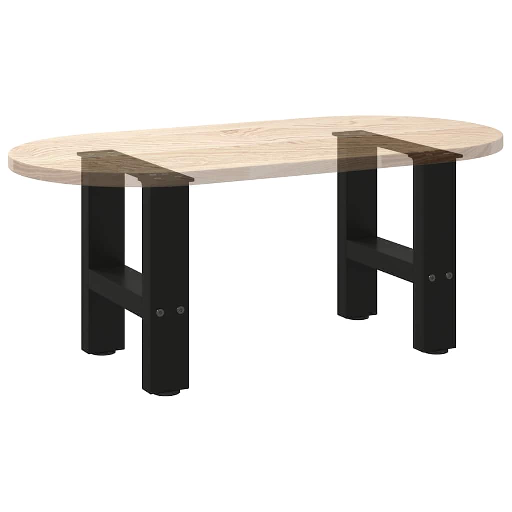 Salontafelpoten 2 st 30×30 cm staal zwart