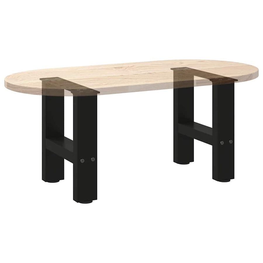 Salontafelpoten 2 st 30×30 cm staal zwart