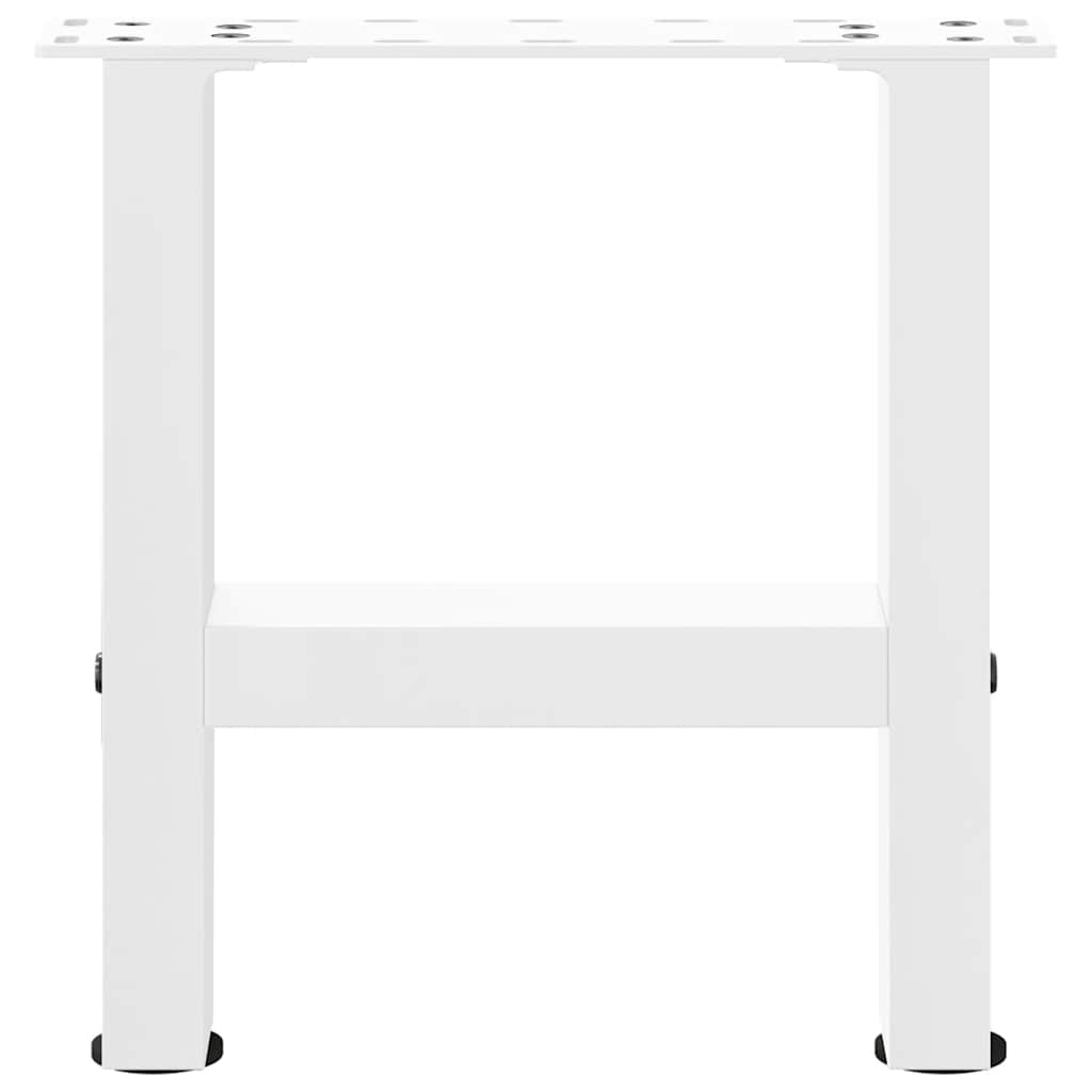 Salontafelpoten 2 st 30×30 cm staal wit