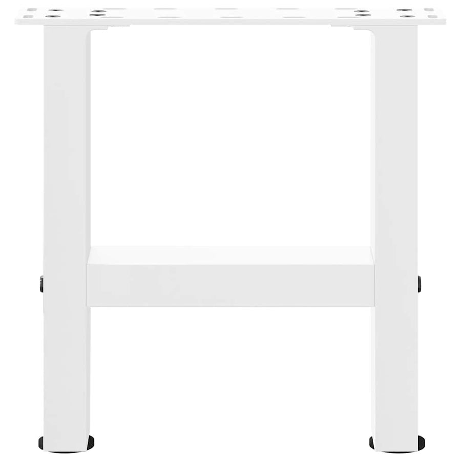 Salontafelpoten 2 st 30×30 cm staal wit
