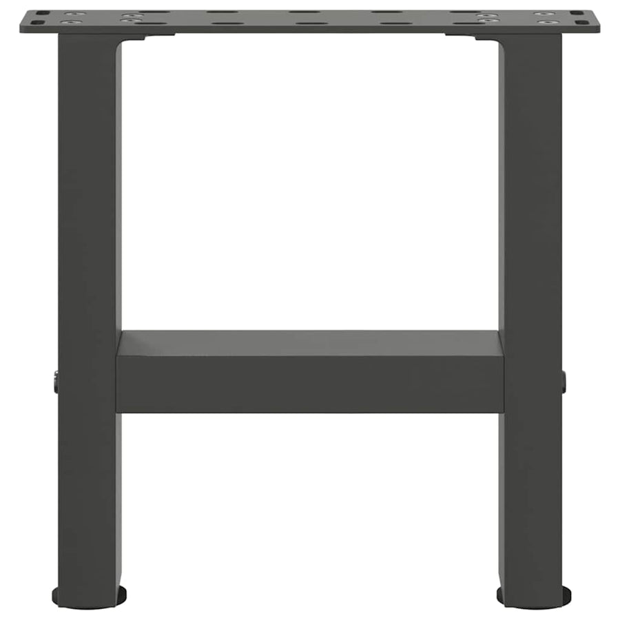 Salontafelpoten 2 st 30×30 cm staal antraciet