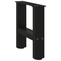 Salontafelpoten 2 st 40x(30-31) cm staal zwart