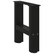 Coffee table legs 2 pcs 40x(30-31) cm steel black