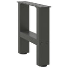 Salontafelpoten 2 st 40x30 cm staal antraciet